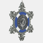Clan Gladstone Crest & Tartan Tin Sneeuwvlok Ornament (Links)
