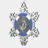 Clan Gladstone Crest & Tartan Tin Sneeuwvlok Ornament (Rechts)