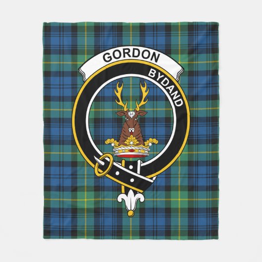 Clan Gordon Ancient Tartan Pset Fleece Deken (Voorkant)