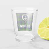 Clan Gordon Crest Badge & Tartan Shot Glas (Achterkant)