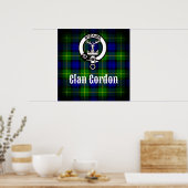 Clan Gordon Crest en Tartan Poster (Keuken)