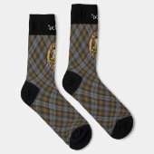 Clan Gordon Crest over de weethered Hunting Tartan Sokken (Rechts)