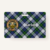 Clan Gordon Crest over Dress Tartan Badge (Voorkant)