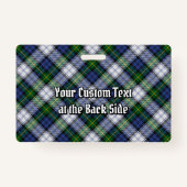 Clan Gordon Crest over Dress Tartan Badge (Achterkant)