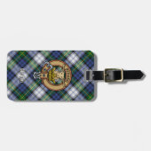 Clan Gordon Crest over Dress Tartan Bagagelabel (Voorkant horizontaal)