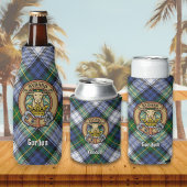 Clan Gordon Crest over Dress Tartan Bottle Cooler