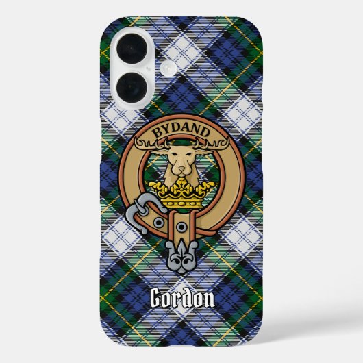Clan Gordon Crest over Dress Tartan Case-Mate iPhone Case (Achterkant)