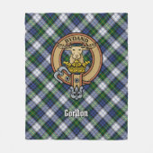 Clan Gordon Crest over Dress Tartan Fleece Deken (Voorkant)