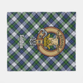 Clan Gordon Crest over Dress Tartan Fleece Deken (Voorkant (Horizontaal))