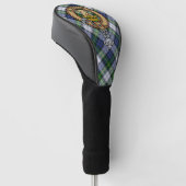 Clan Gordon Crest over Dress Tartan Golfheadcover (Schuin)