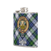 Clan Gordon Crest over Dress Tartan Heupfles (Links)