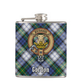 Clan Gordon Crest over Dress Tartan Heupfles (Voorkant)