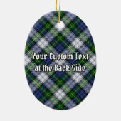 Clan Gordon Crest over Dress Tartan Keramisch Ornament (Achterkant)