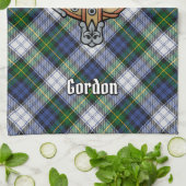 Clan Gordon Crest over Dress Tartan Kitchen Towel Theedoek (Gevouwen)