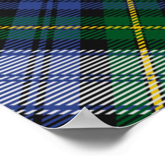 Clan Gordon Crest over Dress Tartan Poster (Hoek)