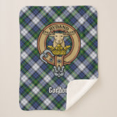 Clan Gordon Crest over Dress Tartan Sherpa Deken (Voorkant)