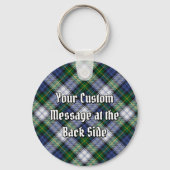 Clan Gordon Crest over Dress Tartan Sleutelhanger (Achterkant)