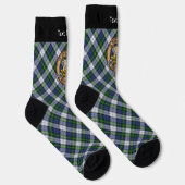 Clan Gordon Crest over Dress Tartan Socks Sokken (Rechts)