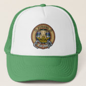 Clan Gordon Crest over Dress Tartan Trucker Hat Pet (Voorkant)