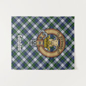 Clan Gordon Crest over Dress Tartan Wandkleed (Voorkant (horizontaal))