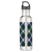 Clan Gordon Crest over Dress Tartan Waterfles (Achterkant)