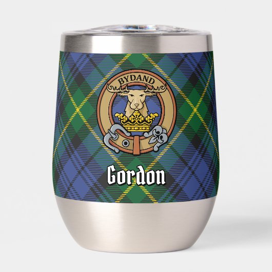 Clan Gordon Crest over Tartan (Voorkant)