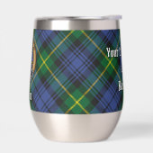 Clan Gordon Crest over Tartan (Links)