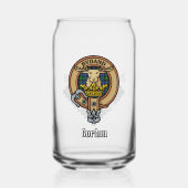 Clan Gordon Crest over Tartan Blikvorm Glas (Voorkant)