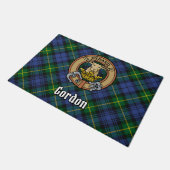 Clan Gordon Crest over Tartan Deurmat (Schuin)