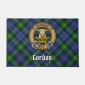Clan Gordon Crest over Tartan Deurmat (Voorkant)