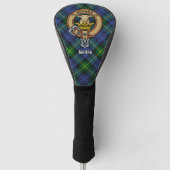 Clan Gordon Crest over Tartan Golf Head Hoesje Golfheadcover (Voorkant)