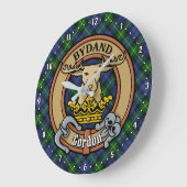 Clan Gordon Crest over Tartan Grote Klok (Hoek)