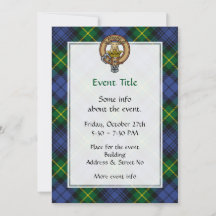 Clan Gordon Crest over Tartan