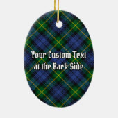 Clan Gordon Crest over Tartan Keramisch Ornament (Achterkant)