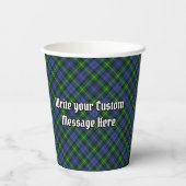 Clan Gordon Crest over Tartan Paper Cups Papieren Bekers (Achterkant)
