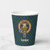 Clan Gordon Crest over Tartan Paper Cups Papieren Bekers (Voorkant)