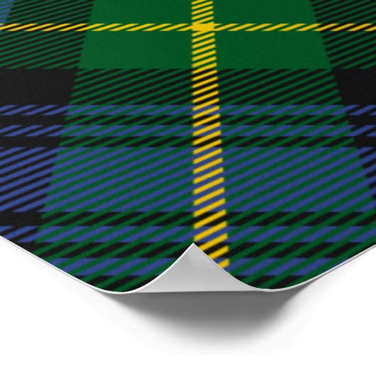 Clan Gordon Crest over Tartan Poster (Hoek)