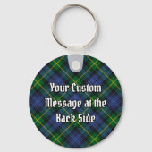 Clan Gordon Crest over Tartan Sleutelhanger (Achterkant)