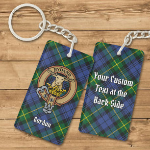 Clan Gordon Crest over Tartan Sleutelhanger