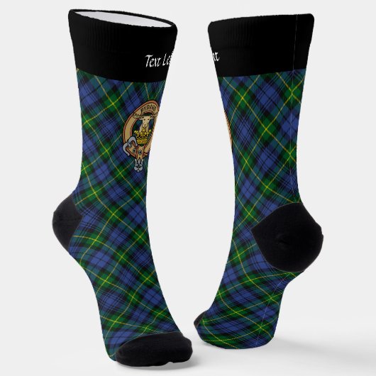 Clan Gordon Crest over Tartan Socks Sokken (Gebogen)
