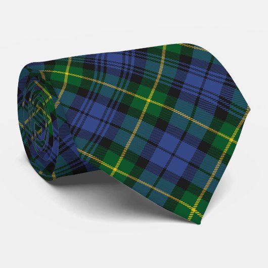 Clan Gordon Crest over Tartan Stropdas (Opgerold)