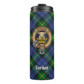 Clan Gordon Crest over Tartan Thermosbeker (Voorkant)