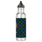 Clan Gordon Crest over Tartan Waterfles (Rechts)