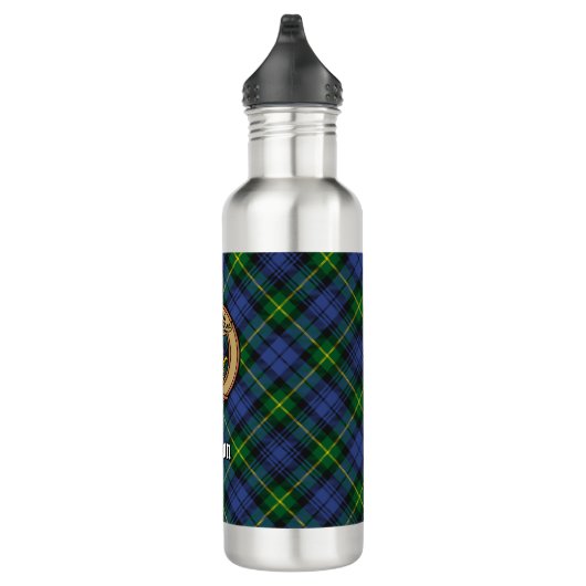 Clan Gordon Crest over Tartan Waterfles (Rechts)