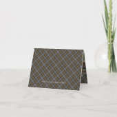 Clan Gordon Crest over verweerde tartan (Achterkant)