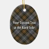 Clan Gordon Crest over Weathered Tartan Keramisch Ornament (Achterkant)