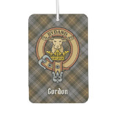 Clan Gordon Crest over Weathered Tartan Luchtverfrisser (Voorkant)