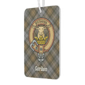 Clan Gordon Crest over Weathered Tartan Luchtverfrisser (Links)
