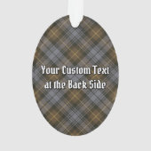 Clan Gordon Crest over Weathered Tartan Ornament (achterkant)