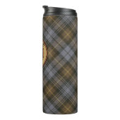 Clan Gordon Crest over Weathered Tartan Thermosbeker (Geroteerd rechts)